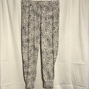 SUNDRY Anthropologie‎ Animal Print Knit Drawstring Jogger Pants Size 2 Medium